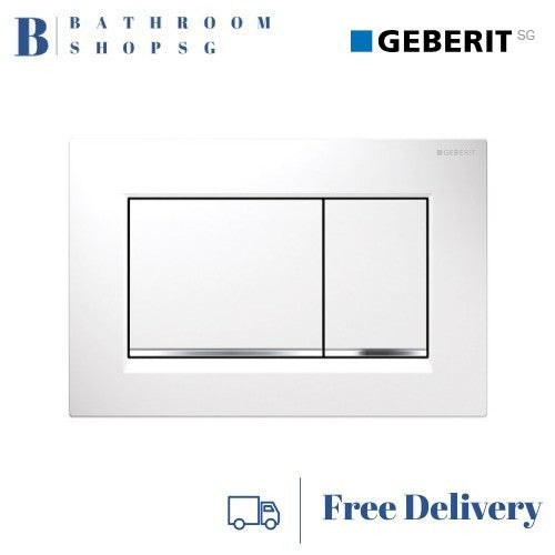 Geberit Sigma30 Actuator Plate 115.883.KJ.1 | White Chrome Toilet flush plate