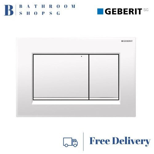Geberit Sigma30 Actuator Plate 115.883.11.1 | Matt White Toilet flush plate