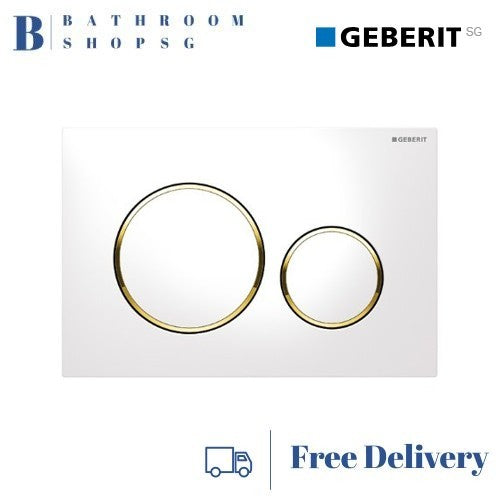 Geberit Sigma20 Actuator Plate 115.882.KK.1 | White Gold Toilet flush plate