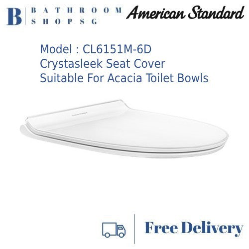 American Standard CrystaSleek Slow Closing Toilet Seat and Cover CL6151M-6D with Basic Installation