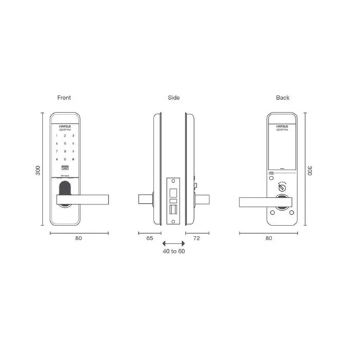 Hafele EL8500 Digital Door Lock Specification - Ideal Merchandise