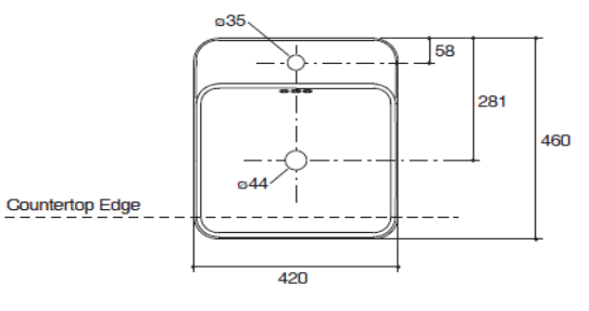 Kohler K-98930X-1-0 Semi-Recessed Lavatory | Ideal Merchandise, SG