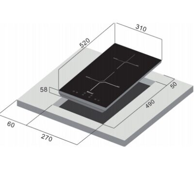 Rinnai RB-3012H-CB 2 Zone Induction Hob 30cm Schott Ceran Glass Top