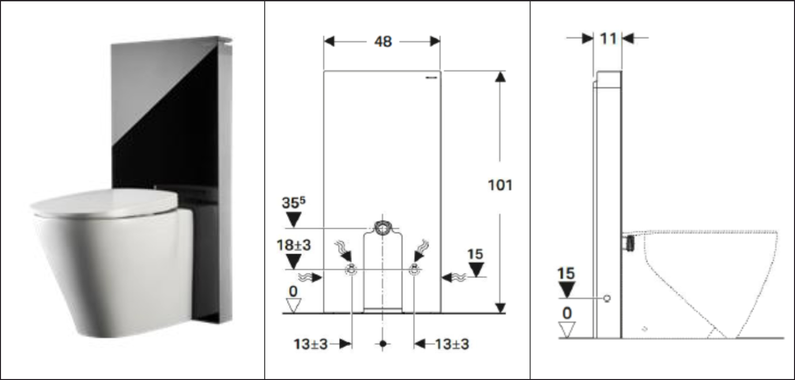 Geberit Monolith Standing WC Dimensions - iDEAL MERCHANDISE